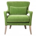 Retro nábytek pro Váš domov - designové křeslo Brayda s pistáciově zeleným čalouněním