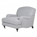 Luxusní křeslo Belfa slipper chair bílo modré 111cm
