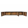 Moderní TV stolek Lagoon černé mango s vlnovitým vzorem 160cm