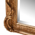 Rustikální závěsné zrcadlo Royalle v obdélníkovém tvaru se zdobením a pozlaceným povrchem rámu 162cm