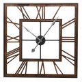 Designové hodiny Skeleton Roman čtvercové hnědé 80cm