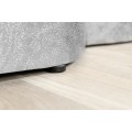 Art deco kovový konferenční stolek Stobio ve stříbrné barvě bez nožiček 73cm