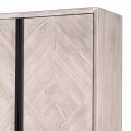 Masivní designová skříň Remeddy v šedém provedení s vnitřními poličkami a dvěma dveřmi 192cm