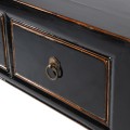 Luxusní orientální konzolový stolek Kolorida z masivního dřeva černé barvy s pěti zásuvkami 160cm