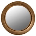 Designové kulaté nástěnné zrcadlo Melios se zlatým kovovým rámem