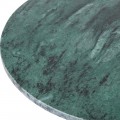 Stylový kulatý konferenční pyramidový stůl Orys se zelenou mramorovou deskou 52 cm