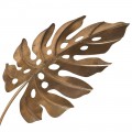 Kovový zlatý art-deco svícen Wenis se skleněnými držáky a tropickými listy