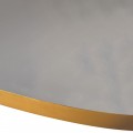 Art deco kulatý konferenční stolek Eedie se zlato-šedou konstrukcí z kovu 102cm