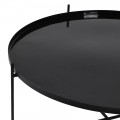 Designový kulatý konferenční stolek Eedie z kovu v černé barvě 103cm