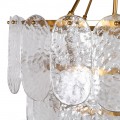Art deco luxusní lustr Sveline se zlatou kovovou konstrukcí a křišťálovým zdobením 104cm