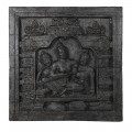 Stylový nástěnný obraz čtvercového tvaru z cementu s reliéfem boha Vishnu