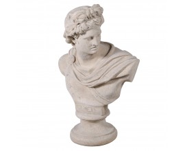 Antická kamenná busta Apollo v šedej farbe 91 cm