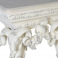 Barokní konzolový stůl Selin v bílé barvě s vintage nádechem