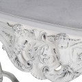 Luxusní barokní konzolový stolek Selin s vintage nádechem v bílé barvě 94 cm