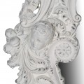 Barokní zrcadlo Selin s vintage nádechem v bílé barvě