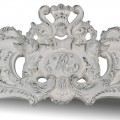 Luxusní zdobené barokní zrcadlo v bílé barvě Selin 188 cm