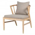 Vřetenová židle ve skandinávském stylu Terin s čalouněním v šedé barvě