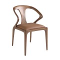 Luxusní designová jídelní židle Vita Naturale ze dřeva a ekokůže