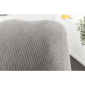 Designová moderní židle Scandinavia s manšestrovým šedým čalouněním
