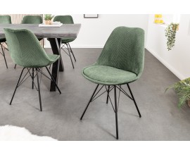 Moderní designová židle Scandinavia s manšestrovým šalvějovým čalouněním