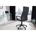 Moderní otočné kancelářské křeslo Lazio z eko kůže na kolečkách s černé 127cm