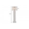 Designová stojací lampa Elegia s přírodní hnědou podstavou a béžovým stínítkem 180cm