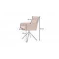 Moderní industriální židle Coiro s koženým čalouněním a kovovými nožičkami koňaková hnědá 90 cm