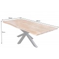 Industriální jídelní stůl Steele Craft ze sheeshamového dřeva s nožičkami ve tvaru hvězdy 200 cm