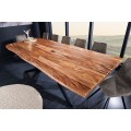 Industriální jídelní stůl Steele Craft ze sheeshamového dřeva s nožičkami ve tvaru hvězdy 240 cm