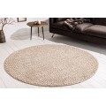 Designový ručně tkaný kulatý koberec Ola Natura z přírodní vlny 150 cm