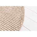 Designový ručně tkaný kulatý koberec Ola Natura s vlnou béžová 150 cm