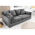 Designová dvousedačka Heaven s šedým manšestrovým čalouněním 200 cm