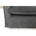 Designová dvousedačka Heaven s šedým manšestrovým čalouněním 200 cm