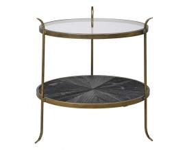 Vintage skleněný příruční stolek Counside s otevřeným úložným prostorem 54cm