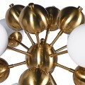 Art-deco glamour stojací lampa Essna zlaté barvy z kulovitých tvarů 160cm