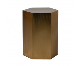 Art-deco zlatý příruční stolek Hex v provedení šestiúhelník 46cm