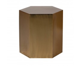 Exkluzivní šestiúhelníkový příruční stolek Hex ve zlaté barvě