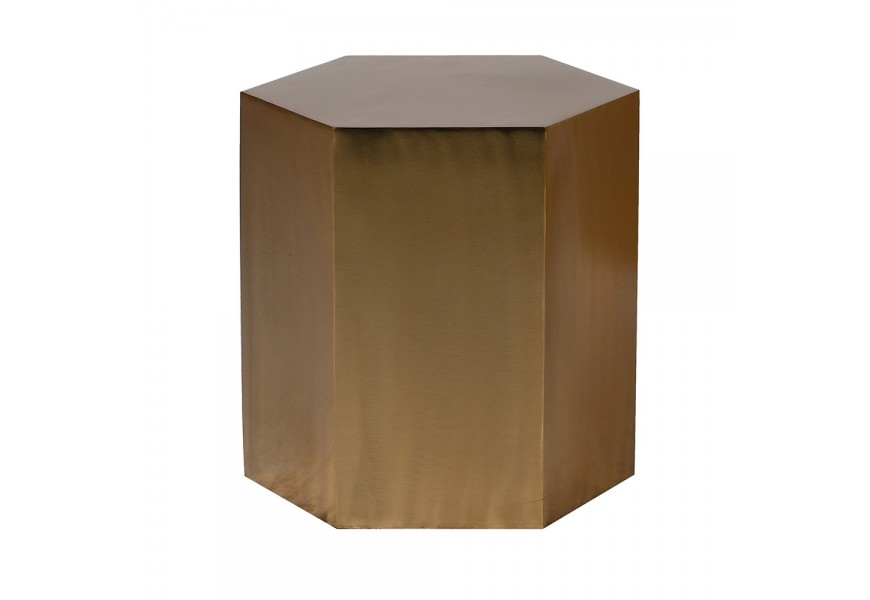 Exkluzivní šestiúhelníkový příruční stolek Hex ve zlaté barvě