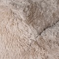 Luxusní moderní křeslo Arctica s čalouněním z umělé kožešiny písková béžová 125 cm