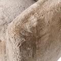 Stylové art deco křeslo Venti se světle hnědým potahem z umělé kožešiny 79cm