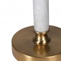 Designová art deco lampa Delhi ve zlatém provedení z kovu s bílým mramorovým zdobením 70cm
