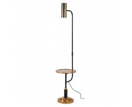 Designová art deco lampa Yania ve zlatém provedení z kovu 183cm