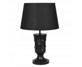 Designová stolní lampa Faces s černou podstavou s motivy obličeje 80cm