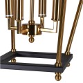 Designová art deco závěsná lampa Moreli se zlato-černou konstrukcí z kovu 60cm