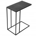 Industriální příruční stolek Blackout se železnou konstrukcí v provedení jasan černá 61 cm