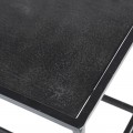 Luxusní moderní víceúrovňový konzolový stolek Blackout s policemi v grafitové černé barvě 140 cm