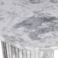 Luxusní mramorový konzolový stolek Athena s nožičkami ve tvaru drážkovaných antických sloupů bílá 152 cm
