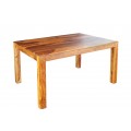 Masivní obdélníkový jídelní stůl Massive z palisandrového dřeva s rovnými liniemi v teplé hnědé barvě s přírodní kresbou dřeva