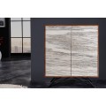 Moderní příborník Elentia v art deco stylu z akáciového masivu s designem mramoru 120 cm