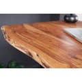Industriální výškově nastavitelný psací stůl Mammut s vrchní deskou z akáciového dřeva medová hnědá 160 cm